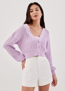 Evalene Puff Sleeve Cardigan