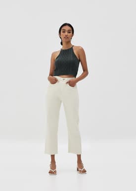 Teya Cable Knit Halter Neck Top