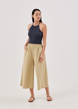 Teya Cable Knit Halter Neck Top