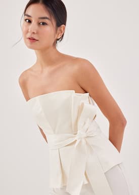Haven Pleat Bustier Top