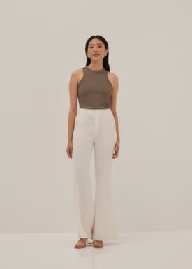 Sevyn Ribbed Racer Tank Top