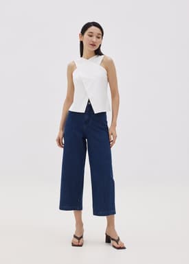 Landry Textured Crossover Top