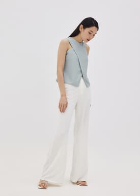 Landry Textured Crossover Top