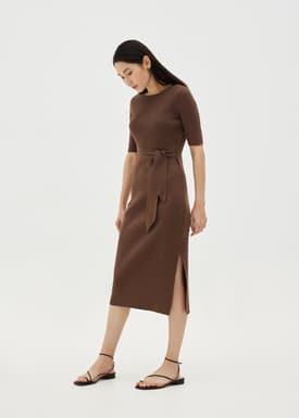 Sonya Knit Tie Sash Dress