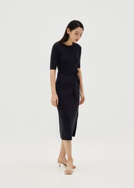 Sonya Knit Tie Sash Dress