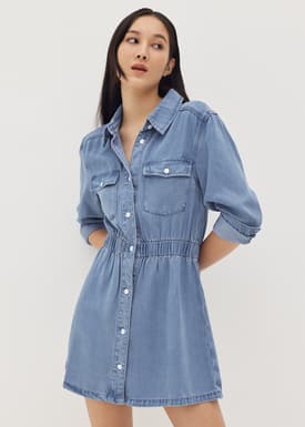 Micaela Elastic Denim Dress