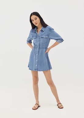 Micaela Elastic Denim Dress