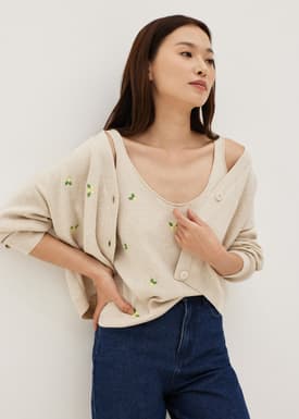 Emberlee Knit Embroidered Tank Top