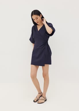 Marlie Kimono Wrap Mini Dress