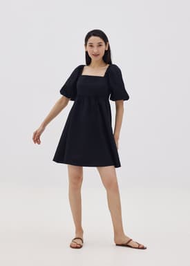 Vayda Puff Sleeve Babydoll Dress