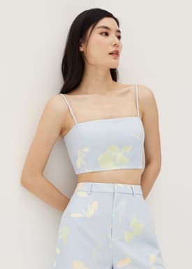 Delisha Padded Crop Top in Springday Dream