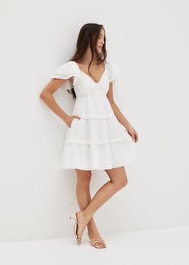 Elayne Cotton Flare Mini Dress