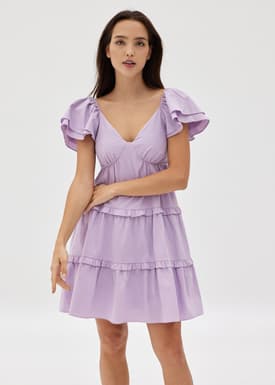 Elayne Cotton Flare Mini Dress