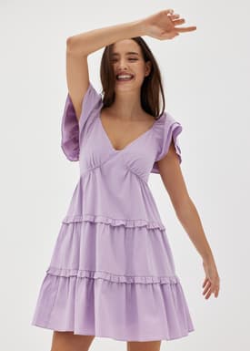 Elayne Cotton Flare Mini Dress