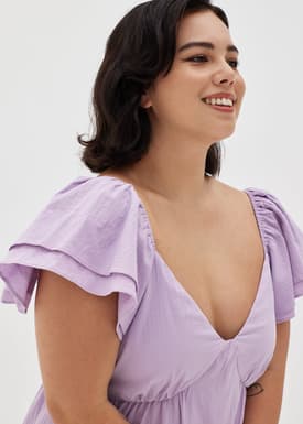 Elayne Cotton Flare Mini Dress