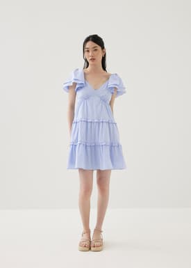 Elayne Cotton Flare Mini Dress