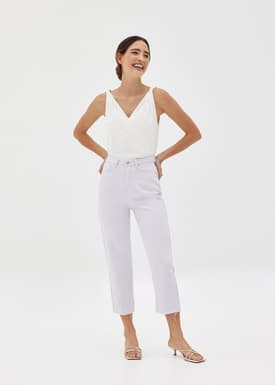Olana Linen Twist Strap Top