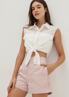 Amilea A-line Striped Shorts