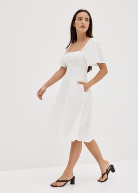 Elisse Linen Fit & Flare Dress