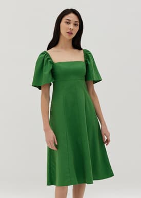 Elisse Linen Fit & Flare Dress
