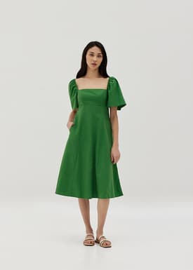 Elisse Linen Fit & Flare Dress