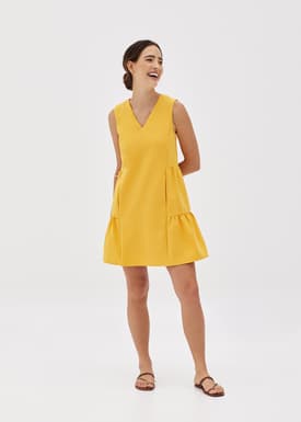Maloni Tiered Mini Shift Dress