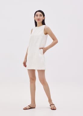 Erise Cotton Shift Mini Dress