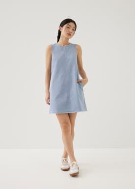Erise Cotton Shift Mini Dress