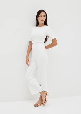 Chana Straight Leg Puff Sleeve Jumpsuit