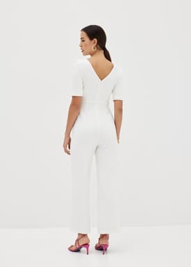 Chana Straight Leg Puff Sleeve Jumpsuit