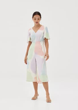 Parina Twist Back Jumpsuit in Serendipity