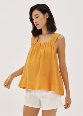Teryn Maternity Nursing Muslin Elastic Top