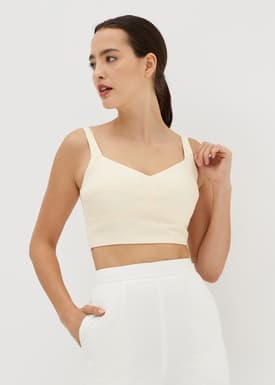 Lucia Tweed Bustier Padded Top