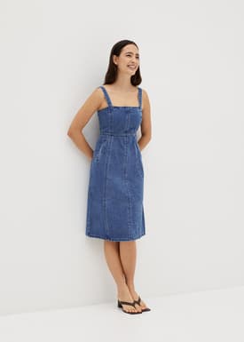 Irise Denim Panelled Pinafore