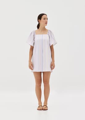Carrie Trapeze Tie Back Dress in Vivid Linings
