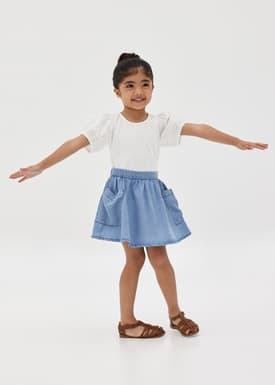 Ivana Denim Elastic Skirt