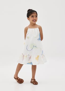 Rico Tiered Flare Dress in Summer Playthings