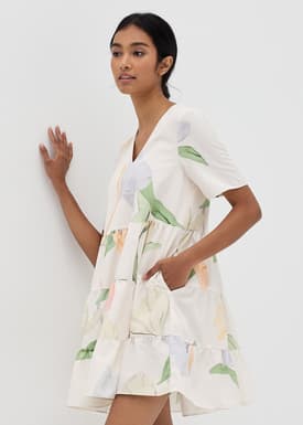 Aveleen Tiered Dress in Petal Bliss