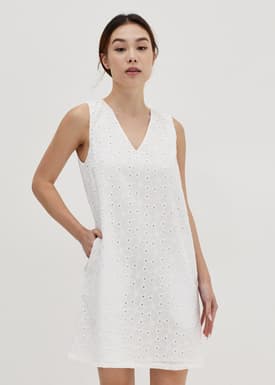 Maelianna Broderie Shift Dress