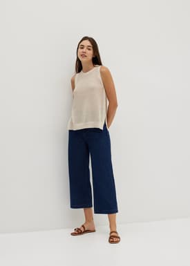 Carli Openwork Knit Top