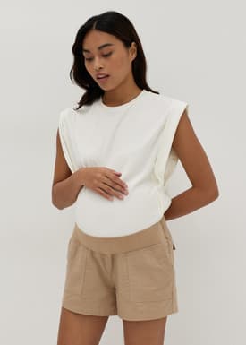 Avielle Maternity Elastic Linen Shorts