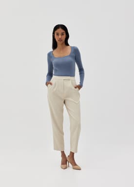 Knit Sweetheart Fitted Top