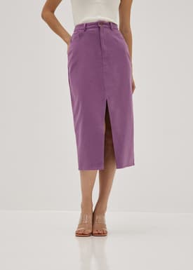 Arinola Brushed Twill Column Skirt