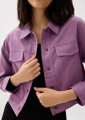 Collared Brushed Twill Jacket
