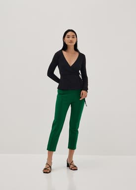 Gracelyn Brushed Ballet Wrap Top