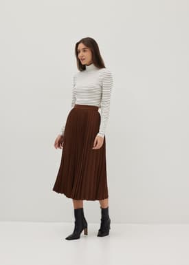 Striped Jersey Turtle Neck Tee
