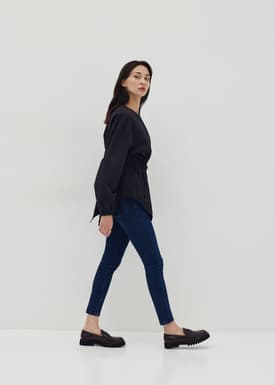 Margot Drawstring Balloon Sleeve Blouse