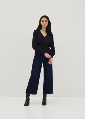 Vania Ribbed V-Neck Sweater