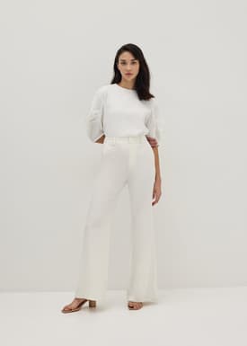 Maeva Textured Puff Sleeve Blouse