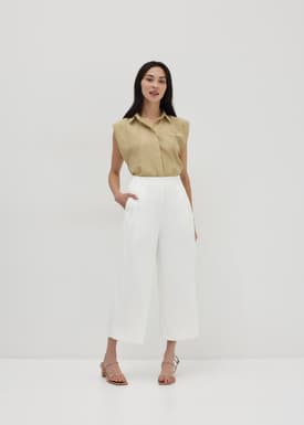 Johanna Collared Shell Top